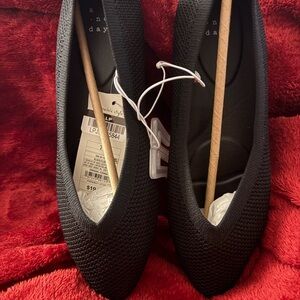 A New Day Women's Textured Black Loafers